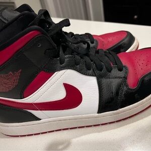 Nike Red and Black High-Top Sneakers
